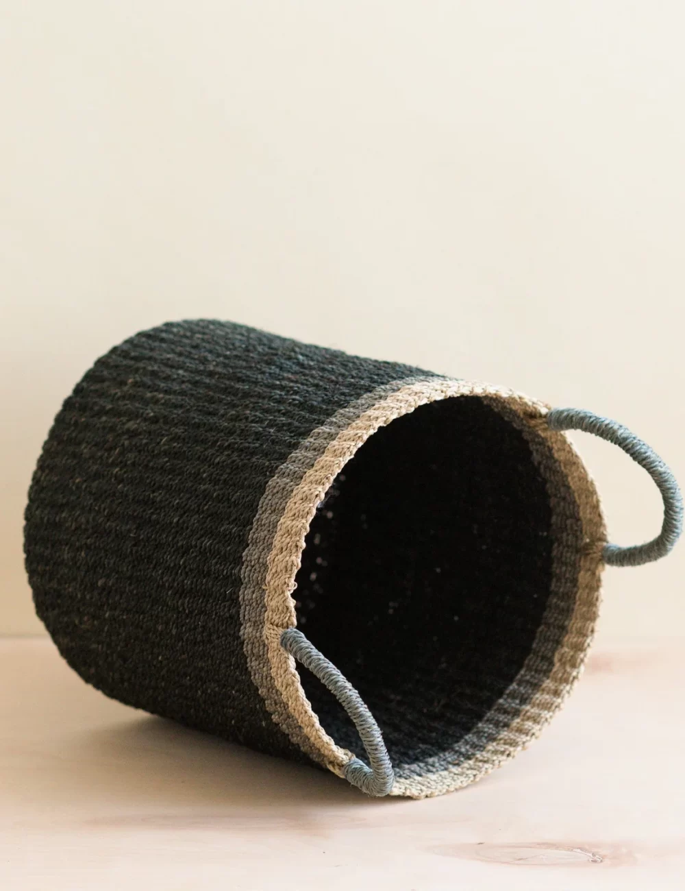 Black Floor Basket with Handle - Storage Baskets - Image 2