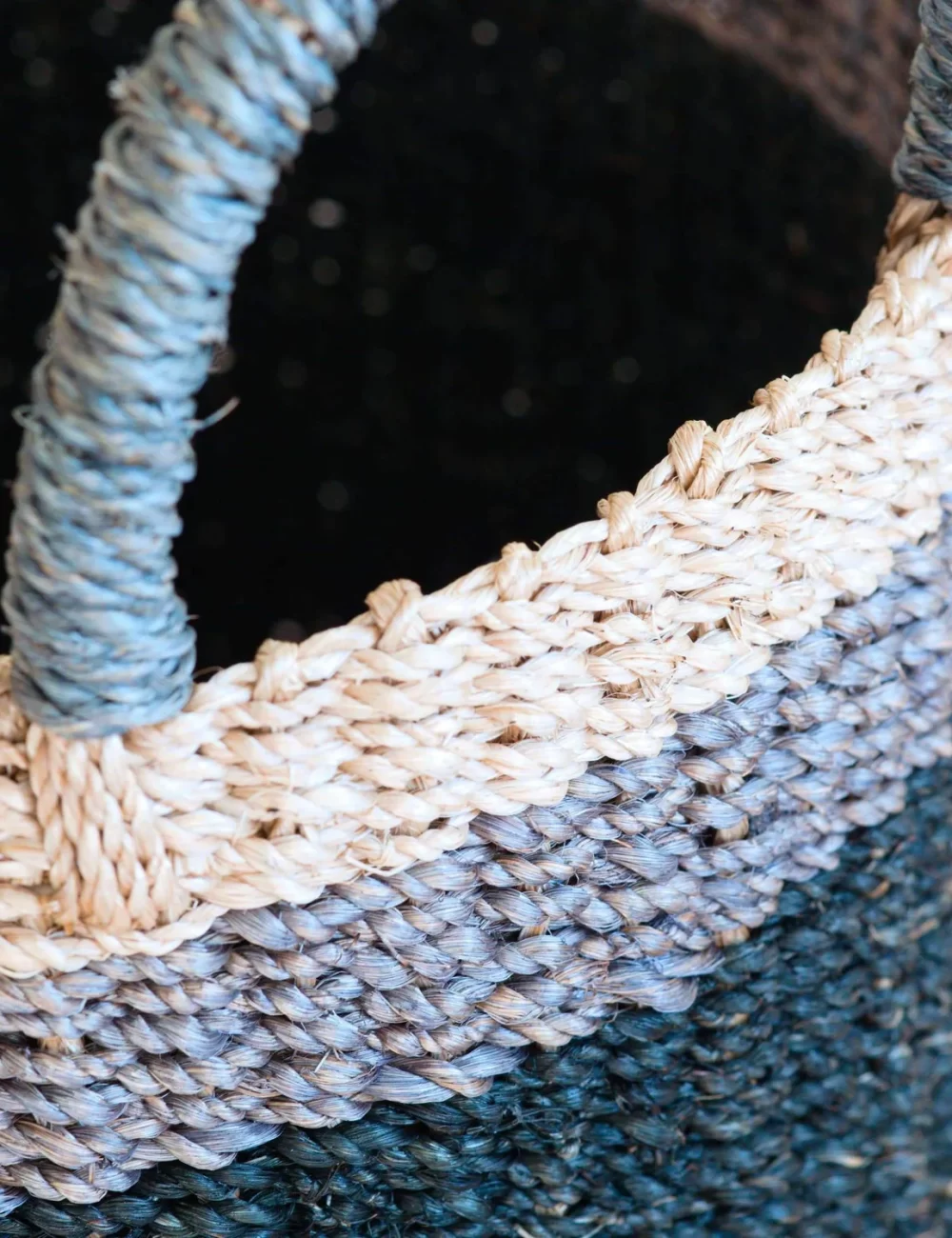 Black Floor Basket with Handle - Storage Baskets - Image 3