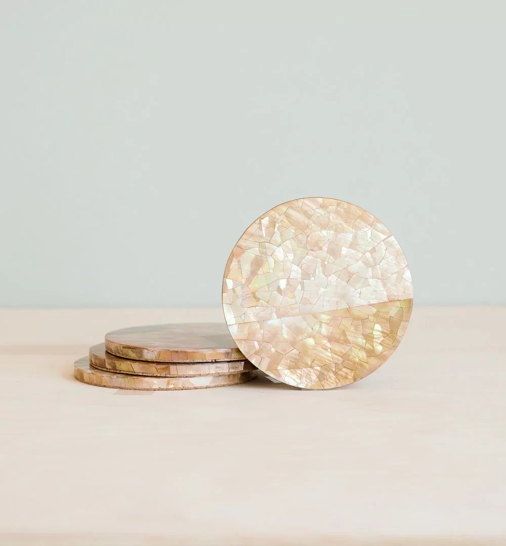 Cracked Pearl - Mother of Pearl Coasters - Image 3