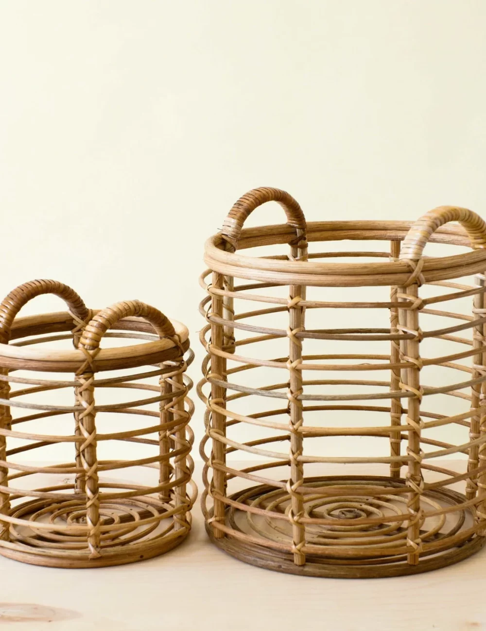 Rattan Cylinder Basket - Storage Baskets, set of 2  LIKHÂ - Image 2